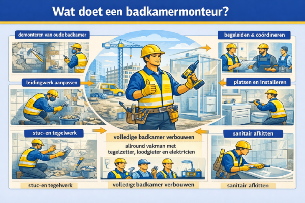 Alles over het beroep badkamermonteur Wat doet een badkamermonteur